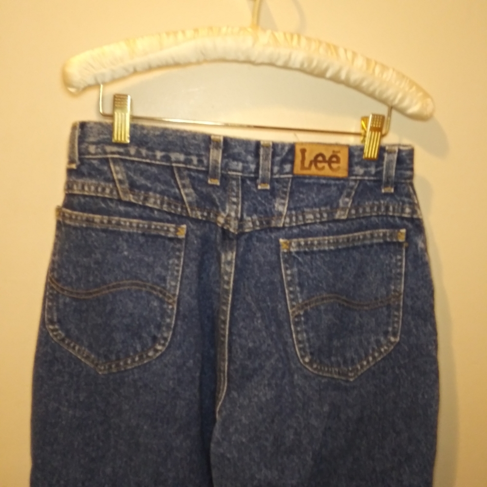 Vintage Lee 100% Cotton High-Rise Baggy Leg "Mom" Jeans - Picture 7 of 11